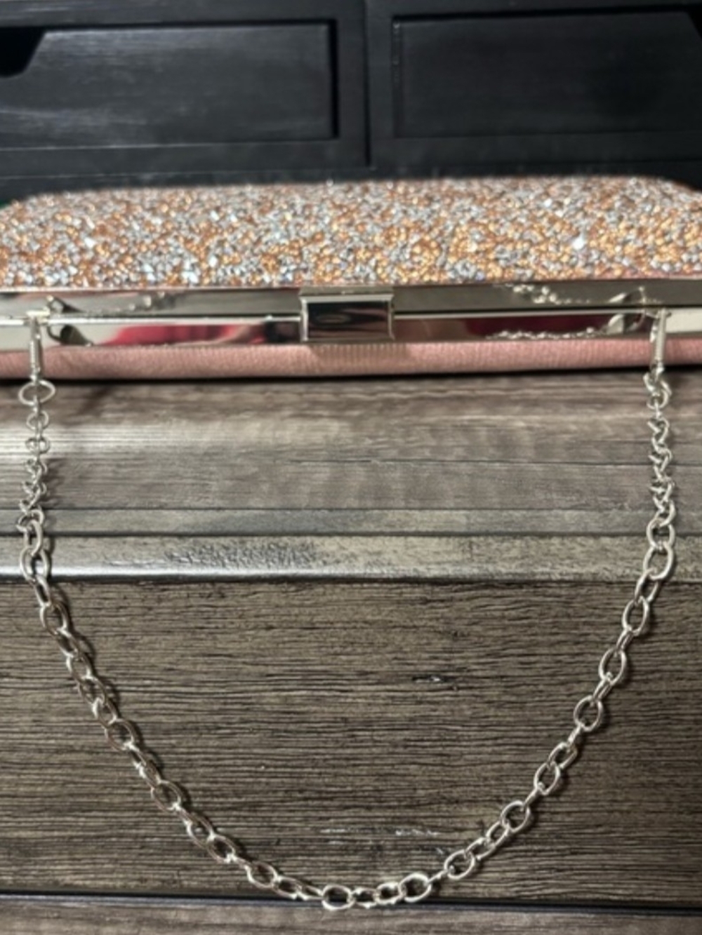 Glitter Evening Clutch in Copper Sparkle - Picture 5 of 8